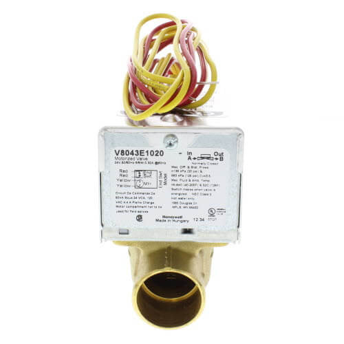 Resideo V8043E1020 1 Inch Sweat Zone Valve 24V N/C 3.5CV with End Switch