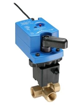 Johnson Controls VG1845ADH9A4AGA Ball Valve Assembly, 3 Way, 1/2 in.