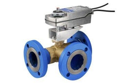 Johnson Controls VG18A5JV+92NBAA Flanged Trim Ball Valve with M9220-BAA-3 Electric Actuator Three Way