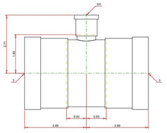 Viega 22323 Tee Fitting Copper 3 x 3 x 3/4 in ProPress XL-C