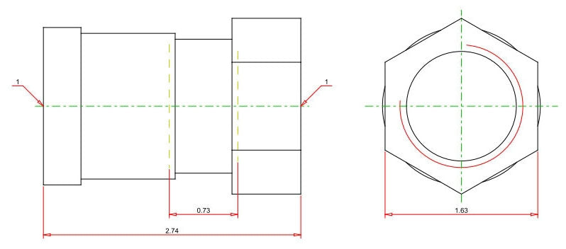 Viega 25141 1 x 1 MegaPressG x FPT 200 PSI Carbon Steel Female Adapter