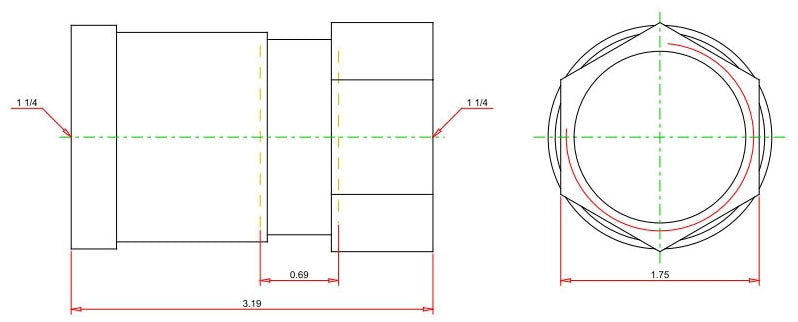 Viega 25146 MegaPressG Adapter Press x Female 1-1/4 x 1-1/4 200 PSI