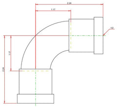 Viega 25201 MegaPressG Carbon Steel 90 Degree Elbow