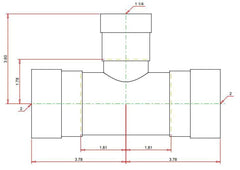 Viega MegaPressG 25396 Reducing Tee Carbon Steel Press-Fit Connections