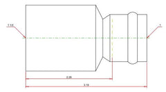 Viega 78102 ProPress Copper Reducer 1-1/2 Inch by 1 Inch FTG x Press