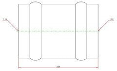 Viega 78187 ProPress Copper Coupling No Stop 1-1/4 inch Press Connection