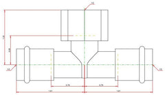 Viega 79580 ProPress, Press Tee, 1/2 inch x 1/2 inch x 1/2 inch, Press x Press x FPT, Model 2917.2ZL