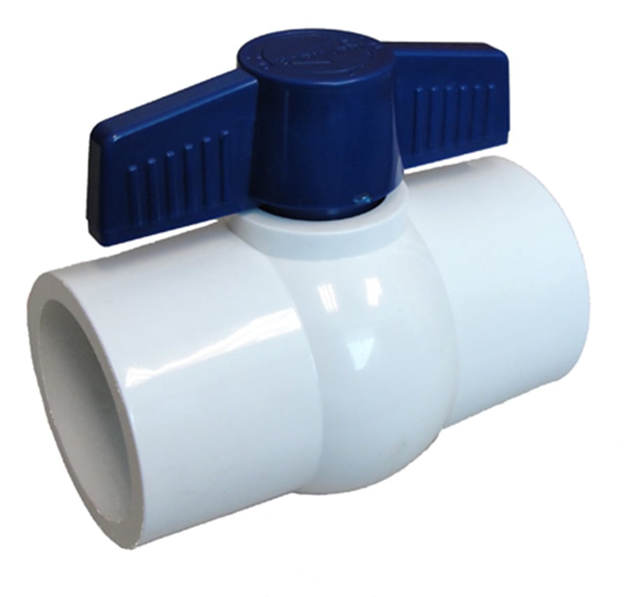 American Granby EMIP150SE Ball Valve with Blue Handle, PVC SxS 1-1/2