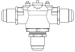 Schneider Electric VT3253 Erie 1/2 Inch SAE Flare 3-Way Zone Valve Body 4.0 Cv