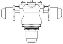 Schneider Electric VT3253 Erie 1/2 Inch SAE Flare 3-Way Zone Valve Body 4.0 Cv