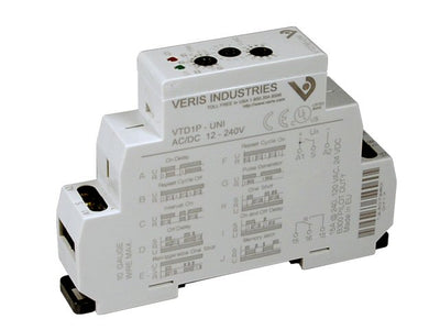 Veris VTD1P-UNI Time Delay Relay SPDT 15A DIN