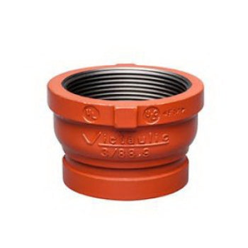 Victaulic F030080P00 Pipe Adapter, 3 in, FNPT, Ductile Iron, Orange Enamel