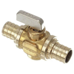 Viega 46044 3/4 x 3/4 PEX Crimp x PEX Crimp 100 PSI Lead-Free Plated Brass Ball Valve Eco Brass Body Full Port 1/4 Turn