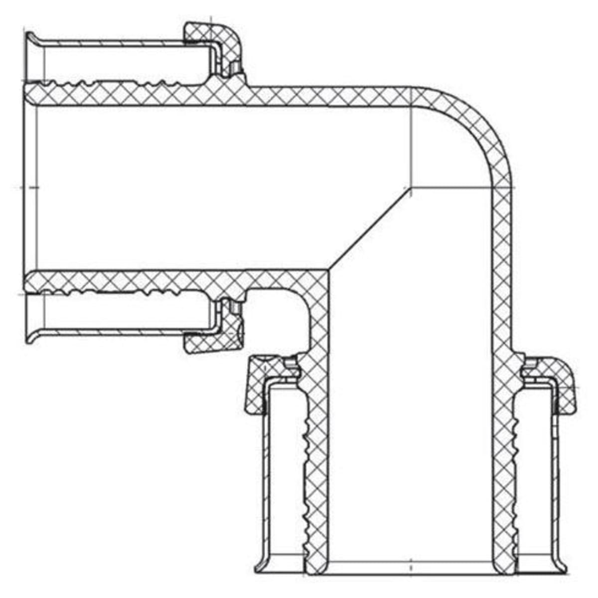 Viega 49210 3/8 PEX Press PureFlow Polymer 90-Degree Elbow Replacement MPN