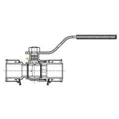 Viega 98203 2 x 2, Press x Press, 160 PSI, Lead-Free, Stainless Steel Ball, Bronze Body, Lever Handle, Ball Valve