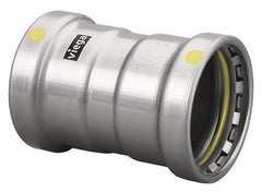 Viega 28775 MegaPressG Straight Coupling with Stop 3 Inch 200 PSI Zinc/Nickel Coated Carbon Steel