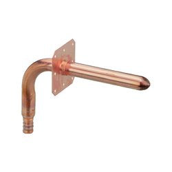 Viega 44227 PureFlow 90 Deg Stub-Out, 1/2 in, Crimp x Fitting, Copper, Domestic