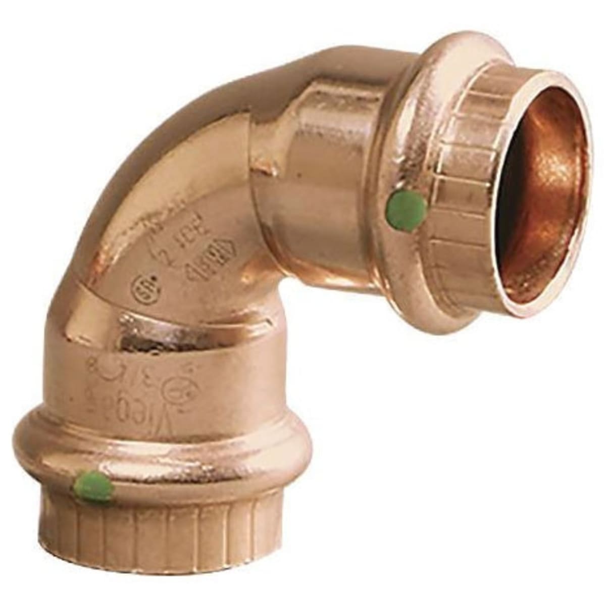 Viega 77327 1 x 1 ProPress x ProPress 200 PSI Copper Straight 90D Elbow with EPDM Sealing Element