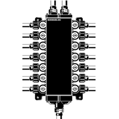 Viega 49625 V5040.6 PureFlow ManaBloc 1/2 inch PEX x Crimp 30 Outlets 12-Hot 18-Cold