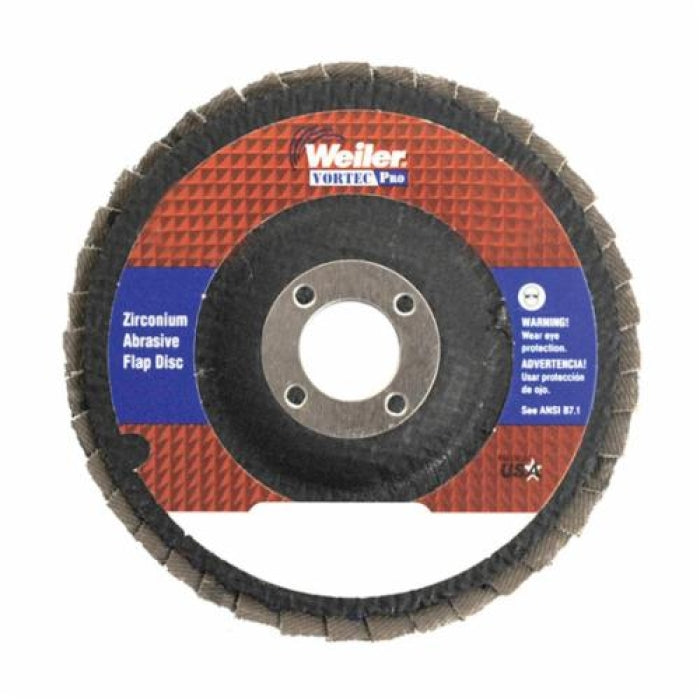 Weiler 31358 Vortec Pro Coated Flap Disc Fast Cut 5 in Disc Diameter 80 Grit