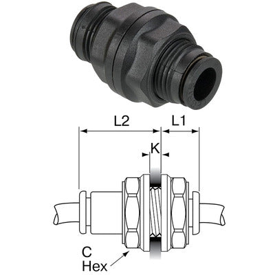 LEGRIS 32PLPBH-6 PIPE FITTINGS