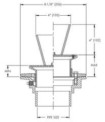 Watts FD-104P-EF-1 Floor Drain 4 Inch Push-On (Each)