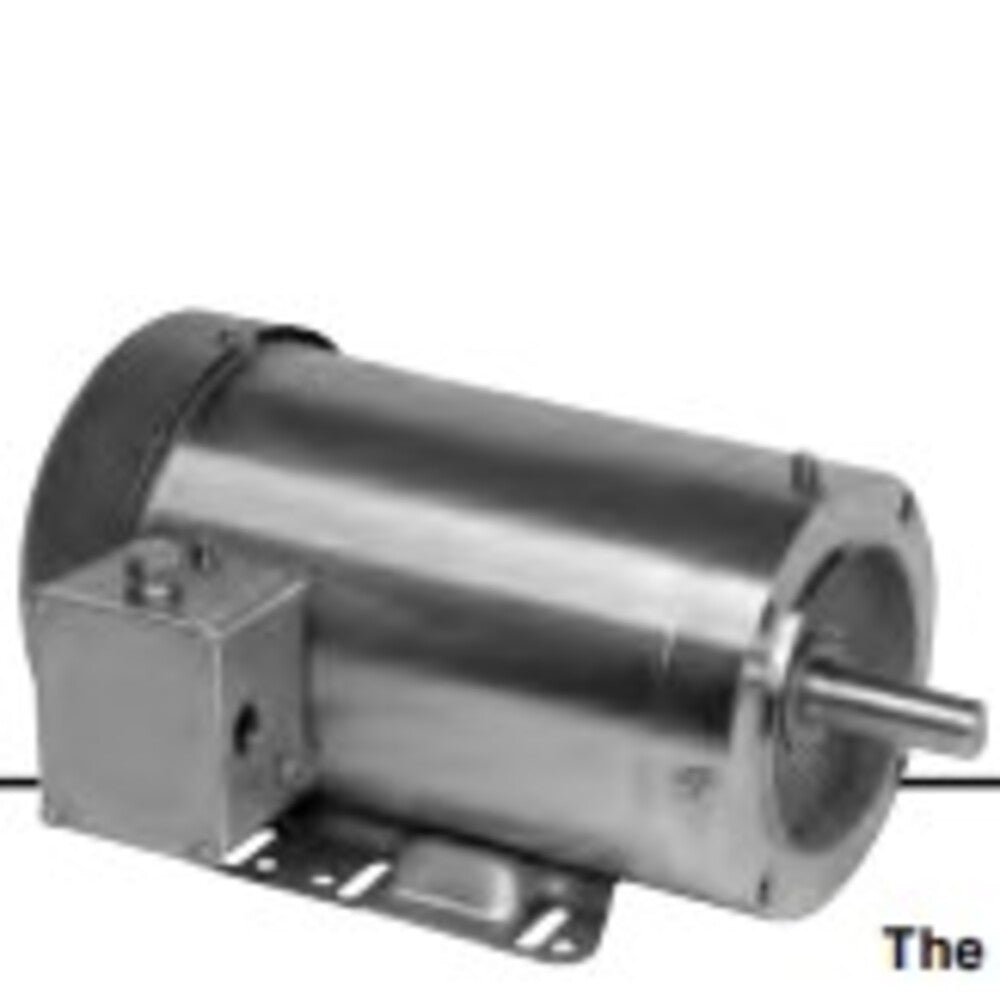 US-Nidec WDS1P2AHC Stainless Steel Washdown Motor Three Phase 1 HP 56 Frame