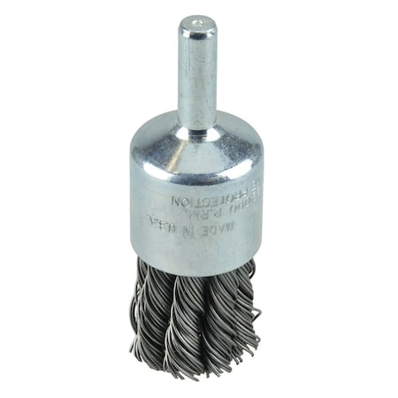 Weiler 10028 Knot Wire End Brush 0.020 Steel Fill 1-1/8 Inches Made in the USA