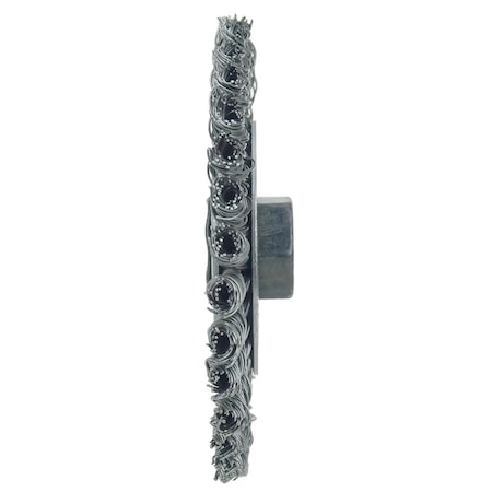 Weiler 13125 Dualife M10 X 1.25 Arbor, 0.020 Wire Size, 4 Diameter, 3/16 Face Width, Steel Bristles, Very Narrow Face, Stringer Bead Twist Knot Wire Wheel Brush, Made in The USA (Pack of 5)