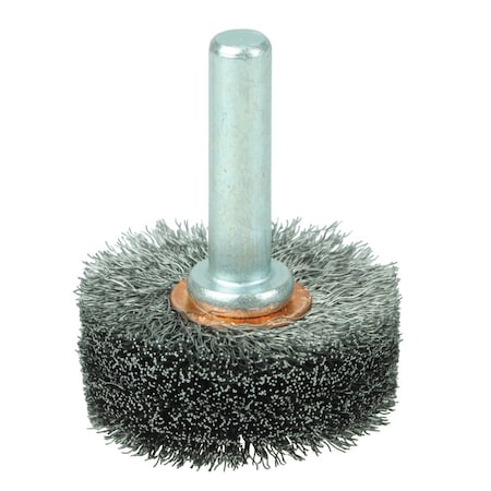 Weiler 17602 Stem-Mounted Wide Conflex Brush 20,000 rpm (1 1/2 inches D x 1/2 inches W)