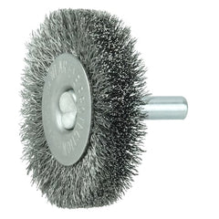 Weiler 17955 Stem-Mounted Crimped Wire Wheel 2 inch dia 20000 RPM