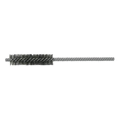 Weiler 21116 Double-Spiral Double-Stem Power Tube Brush, 1/2 in, .004 Stainless Steel, 2 in Brush Length