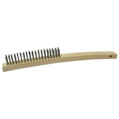 Weiler 25150 Vortec Pro Hand Wire Scratch Brush 0.012 Steel Fill 3 x 19 Rows