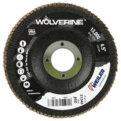 Weiler 31346 Vortec Pro Abrasive Flap Disc 4-1/2 in dia 80 Grit 7/8 Arbor 13000 rpm Type 29