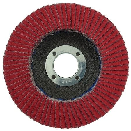 Weiler 50101 Saber Tooth Ceramic Abrasive Flap Disc 40C 4 1/2 in 7/8 in Arbor 13000 rpm