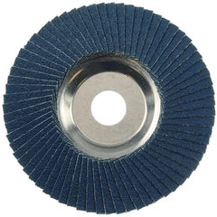 Weiler 50504 Tiger Disc Angled Style Flap Discs 4 Inches 60 Grit 5/8 Inch Arbor Aluminum Back