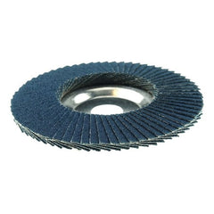 Weiler 50504 Tiger Disc Angled Style Flap Discs 4 Inches 60 Grit 5/8 Inch Arbor Aluminum Back