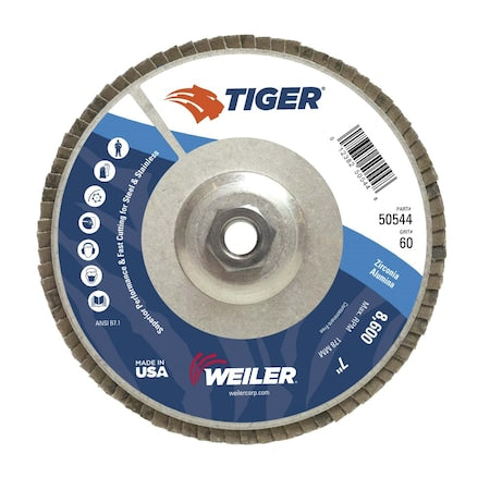 Weiler 50544 Tiger Disc Angled Style Flap Disc 8600 rpm