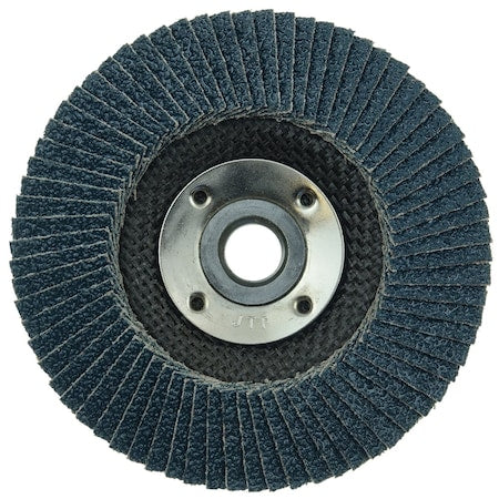 Weiler 51124 Tiger Paw TY29 Coated Abrasive Flap Disc, 4 -1/2 in dia, 40 Grit, 5/8 in-11, 13000 rpm