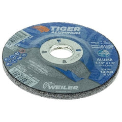 Weiler 58225 Aluminum Combo Wheels 4 1/2 in Dia 7/8 in Arbor Type 27 24 Grit Alum. Oxide