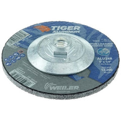 Weiler 58228 Aluminum Combo Wheels 5 in Diameter 5/8 in Arbor Type 27 24 Grit Aluminum Oxide