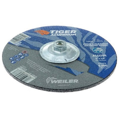 Weiler 58234 Aluminum Combo Wheels 9 in Dia 5/8 in Arbor Type 27 24 Grit Alum Oxide