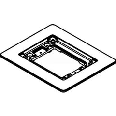 Wiremold 818TCAL 5.94 x 4.92 1-Gang Brushed Aluminum Floor Box Carpet and Tile Flange