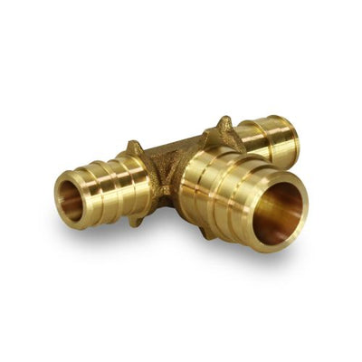 Everflow WPRT1341-NL 1 F1960 X 3/4 F1960 X 1 F1960 Reducing Tee Brass NL