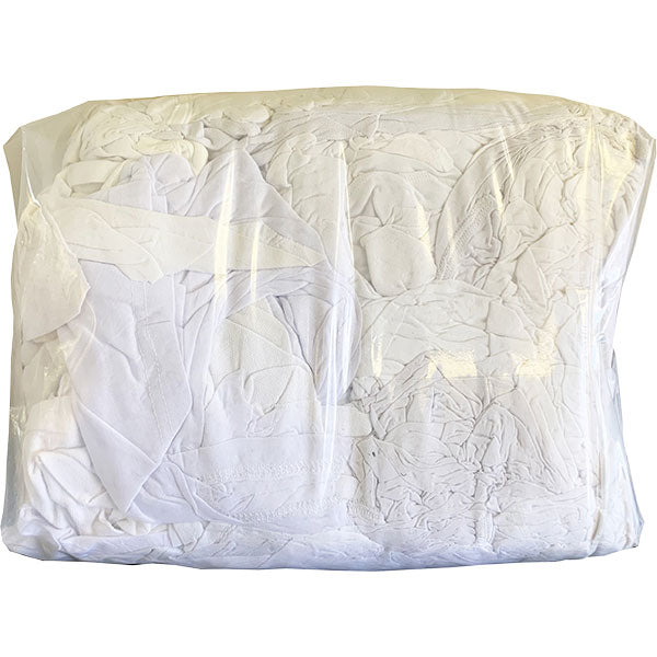 FyterTech WR5010W10CB Reclaimed Bulk Rags T-Shirt White 8 lb