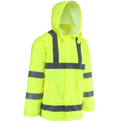 West Chester WW4033J/L Hi-Vis Yellow Polyester PU Large Jacket