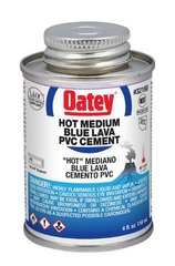 Oatey 32160 Lava 4 Oz. Fast Set PVC Blue Pipe Cement