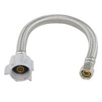 Plumbshop PLS1-12DLF Toilet Water Connector 12 Inch 3/8 Inch Compression x 7/8 Inch Ballcock Connector