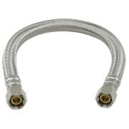 Plumbshop PLS1-20KCF 20 Braided Stainless Steel Faucet Connector 3/8 x 3/8 Compression