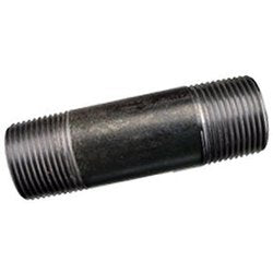 Ward Mfg 0101024 Pipe Nipple, 1/8 in Nominal, 2-1/2 in L, Steel, Black, SCH 40/STD